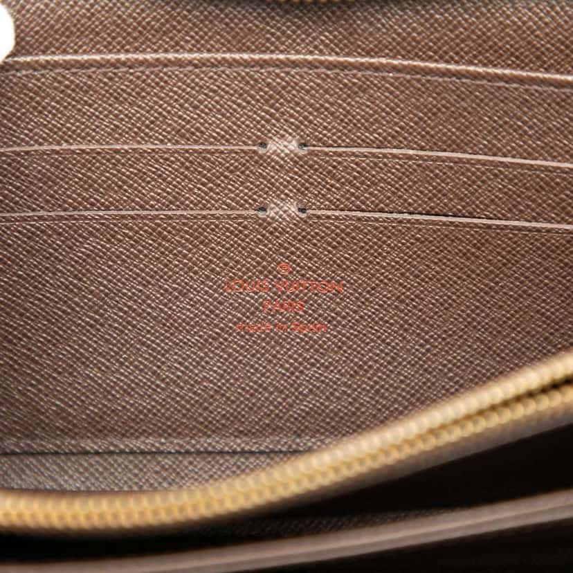 Louis Vuitton Damier Ebene Zippy Long Wallet Brown Good condition - Box View