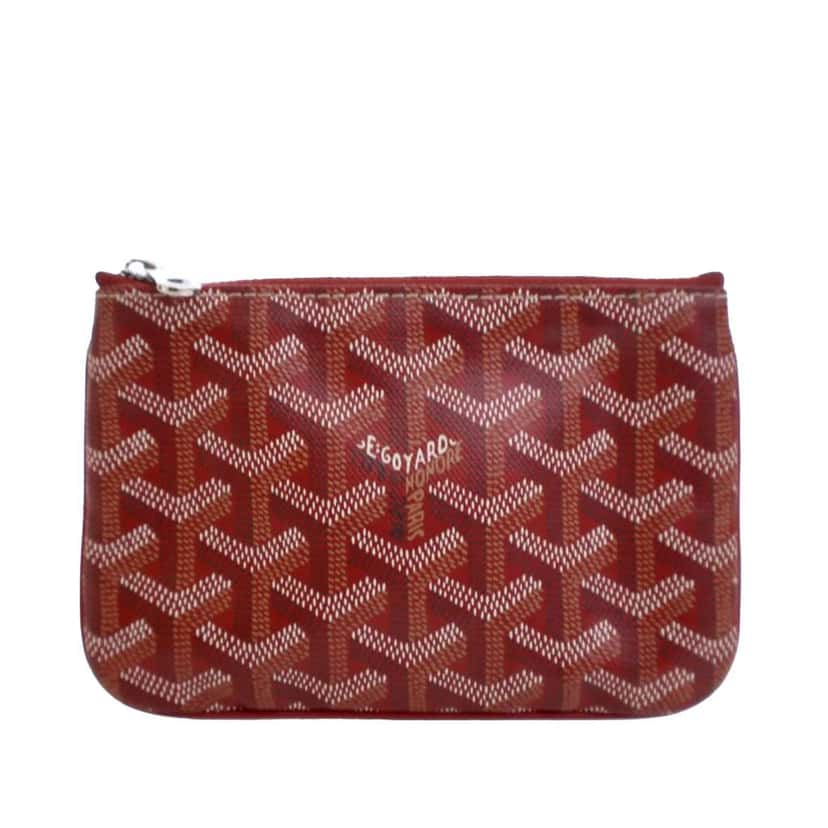 Goyard Mini Goyardine Senat Pochette Red Canvas Good condition - Front View