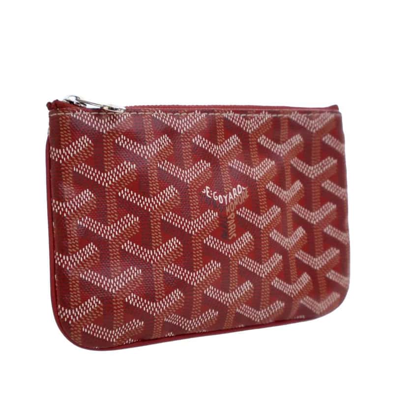 Goyard Mini Goyardine Senat Pochette Red Canvas Good condition - Back View
