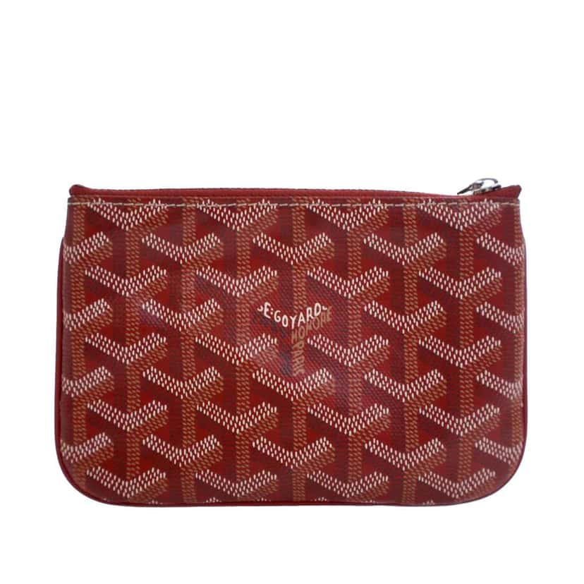 Goyard Mini Goyardine Senat Pochette Red Canvas Good condition - Model View