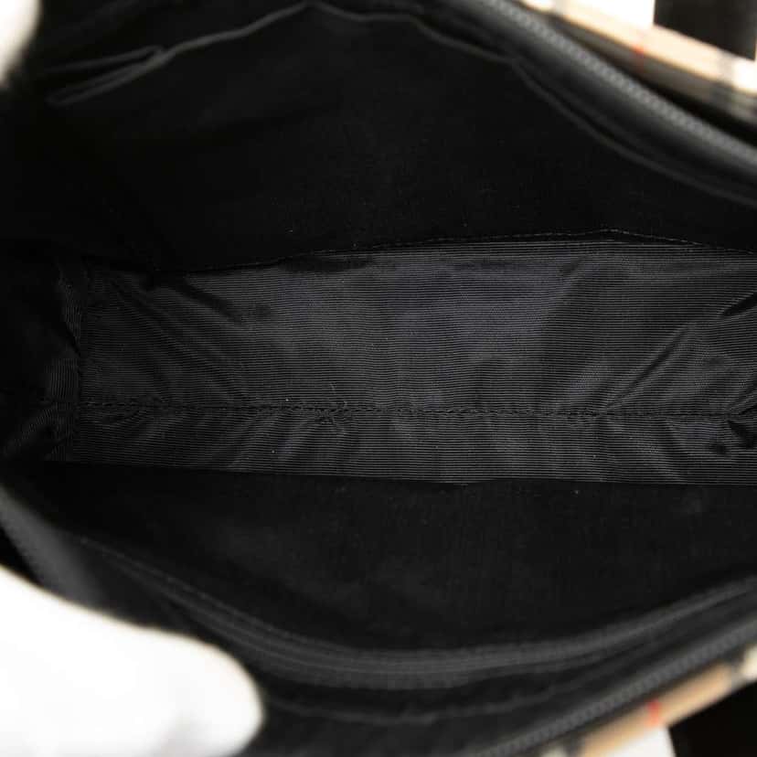 Burberry Haymarket Check Canvas Handbag Brown Canvas Good condition - Model View