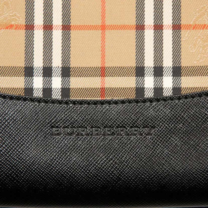 Burberry Haymarket Check Canvas Handbag Brown Canvas Good condition - Box View