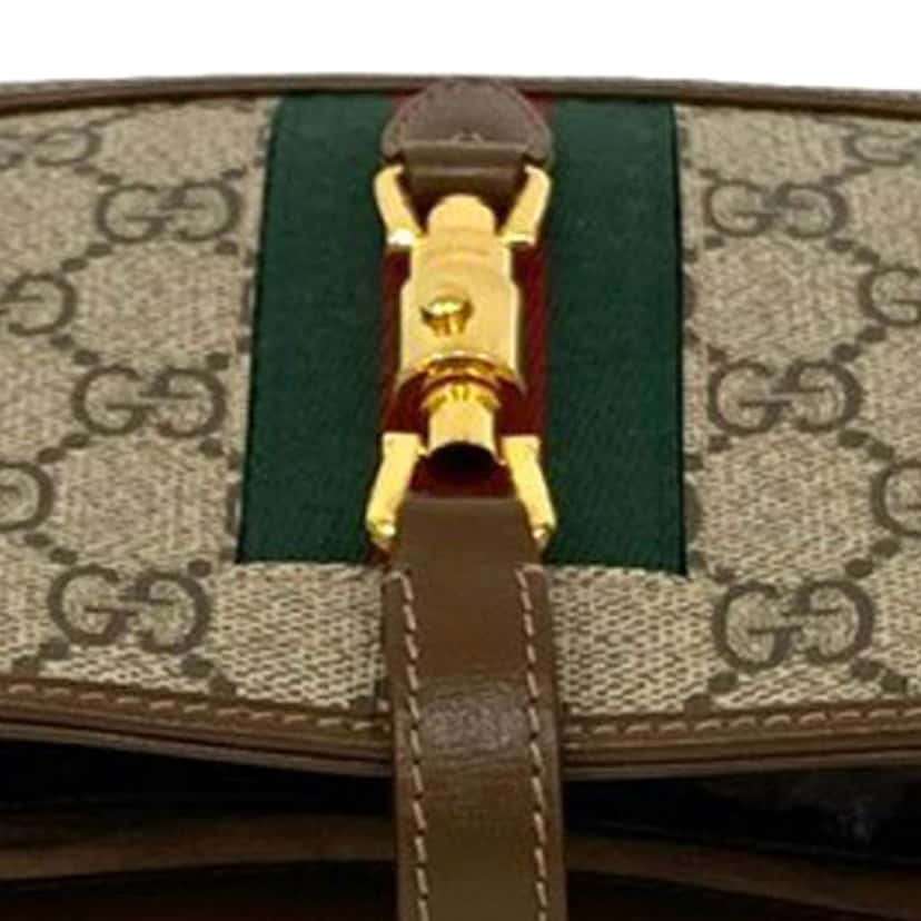 Gucci Mini GG Supreme Web Jackie 1961 Crossbody Brown Canvas Very good condition - Box View