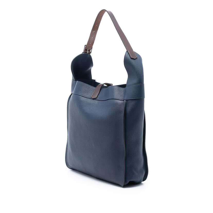 Hermès Clemence Marwari PM Blue Leather Good condition - Back View