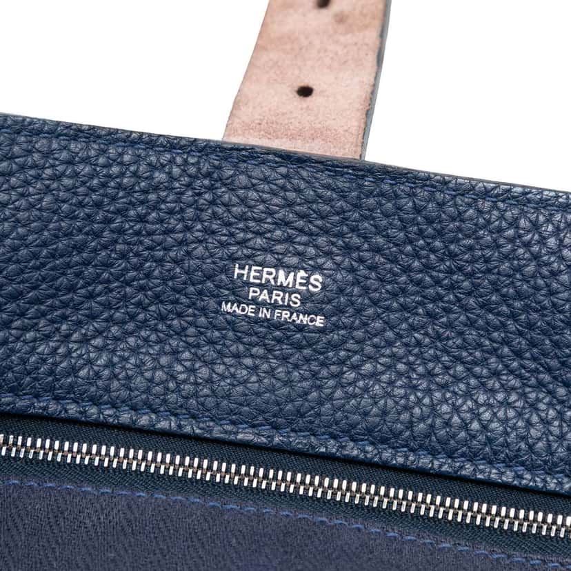 Hermès Clemence Marwari PM Blue Leather Good condition - Box View
