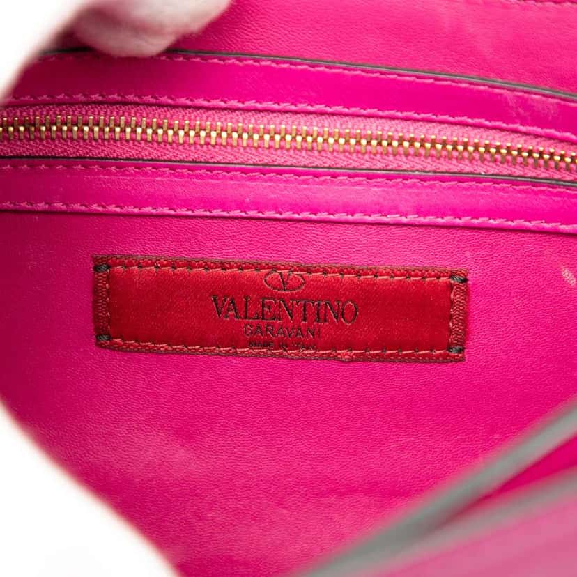 Valentino Leather B Rockstud Shoulder Bag Pink Leather Very good condition - Box View
