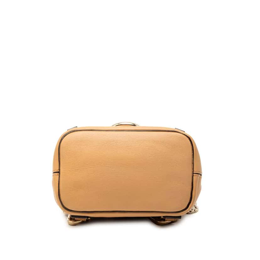 Chloé Mini Calfskin and Suede Faye Backpack Brown Leather Good condition - Inside View