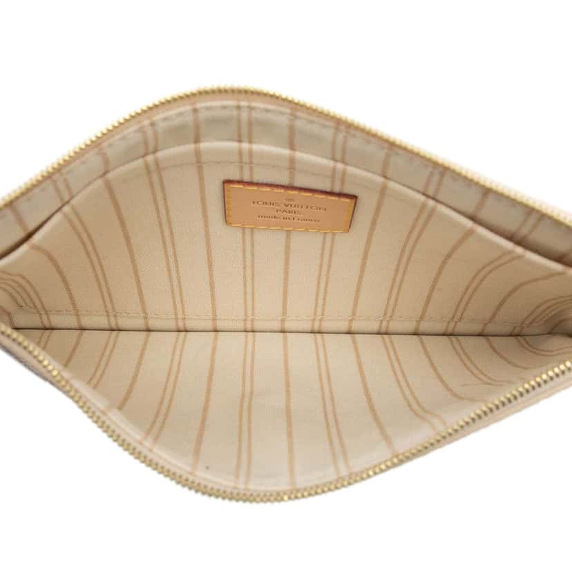 Louis Vuitton Damier Azur Neverfull Pouch MM White Good condition - Model View