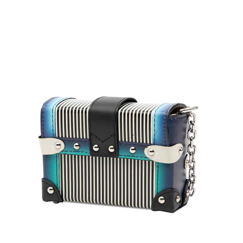 Louis Vuitton Leather Petite Malle Bag Charm Black Leather Good condition - Back View