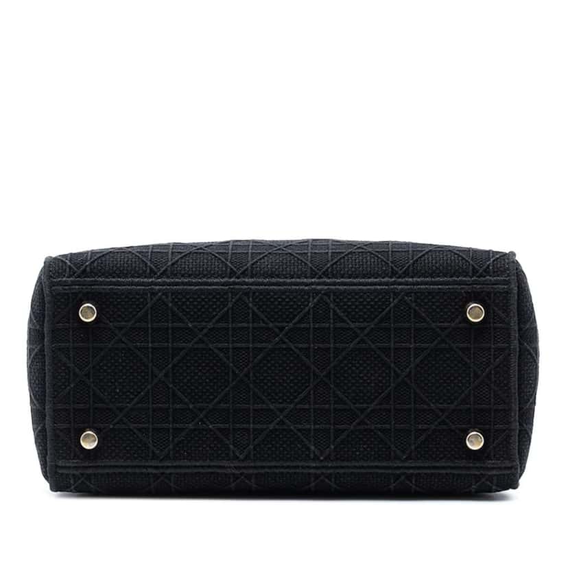 Dior Medium Canvas Cannage Lady D Lite Black Canvas Very good condition - Inside View