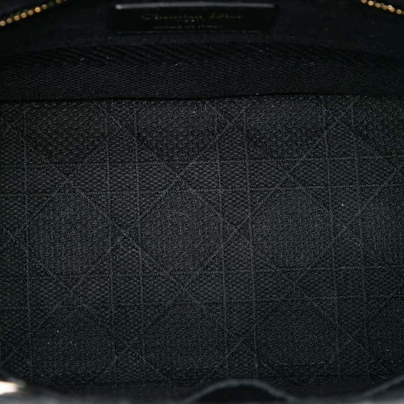 Dior Medium Canvas Cannage Lady D Lite Black Canvas Very good condition - Model View