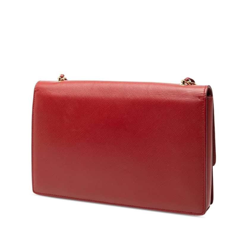 Salvatore Ferragamo Medium Leather Vara Ginny Crossbody Red Leather Very good condition - Back View