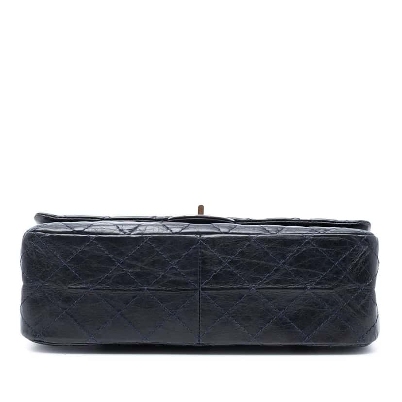 Chanel Reissue 2.55 Quilted Aged Calfskin Double Flap 226 Blue Leather Very good condition - Inside View