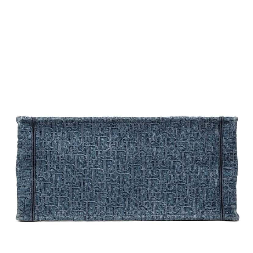 Dior Medium Oblique Denim Book Tote Blue Denim Very good condition - Inside View