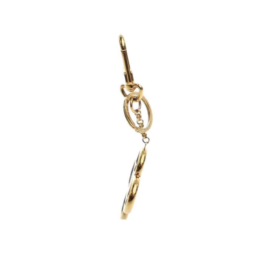Louis Vuitton Gold Plated Monogram Into The Flower Bag Charm and Key Holder Gold Metal Good condition - Back View