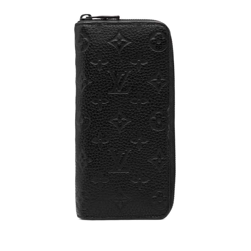 Louis Vuitton Monogram Empreinte Vertical Zippy Wallet Black Leather Very good condition - Front View