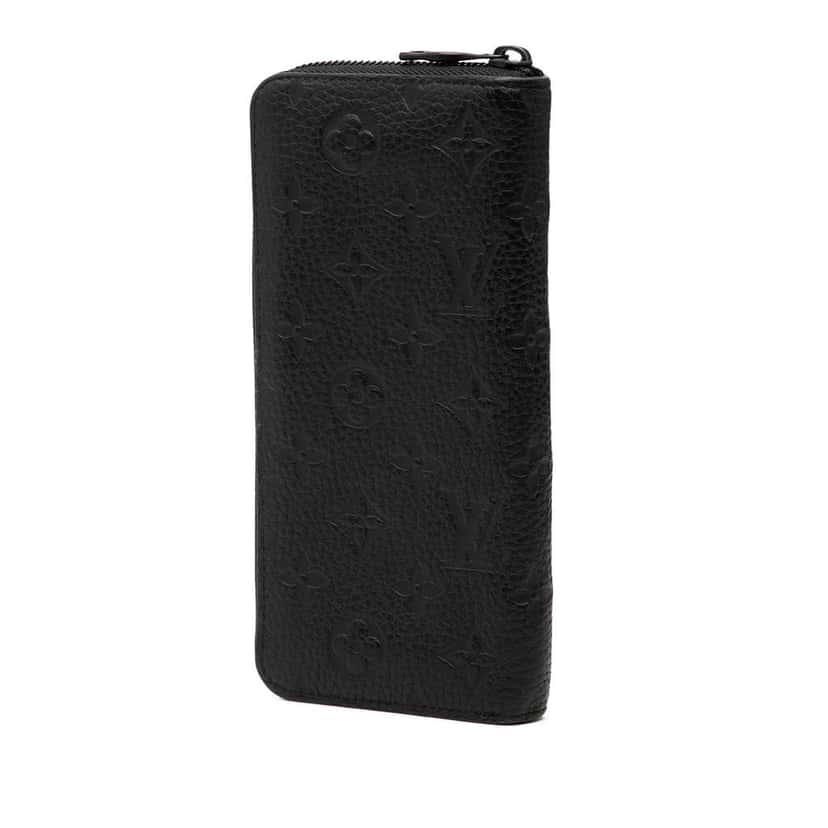 Louis Vuitton Monogram Empreinte Vertical Zippy Wallet Black Leather Very good condition - Back View