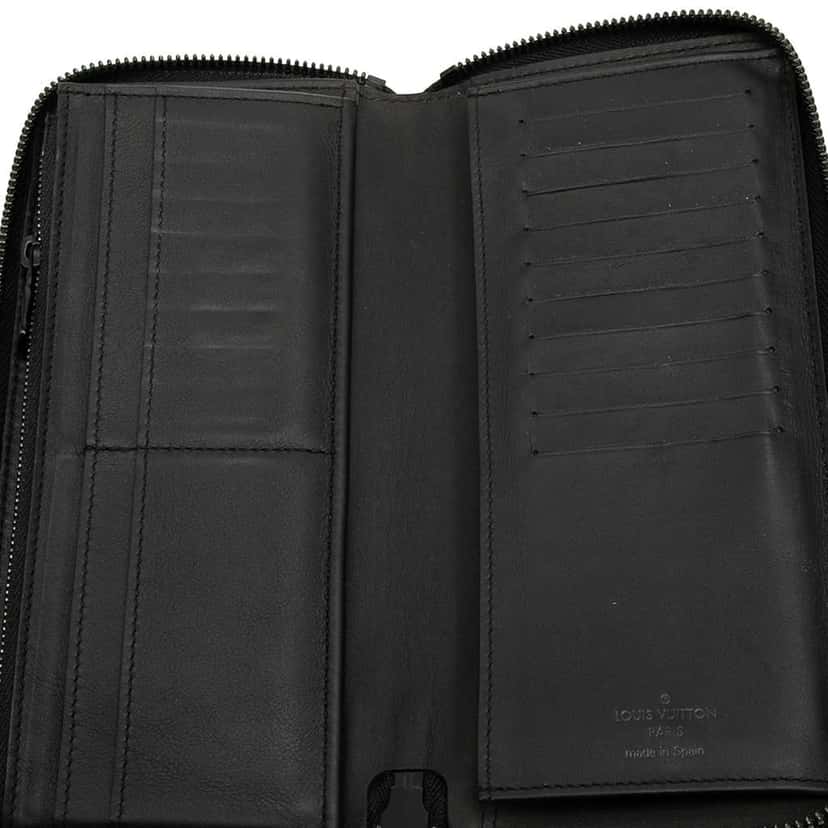 Louis Vuitton Monogram Empreinte Vertical Zippy Wallet Black Leather Very good condition - Model View