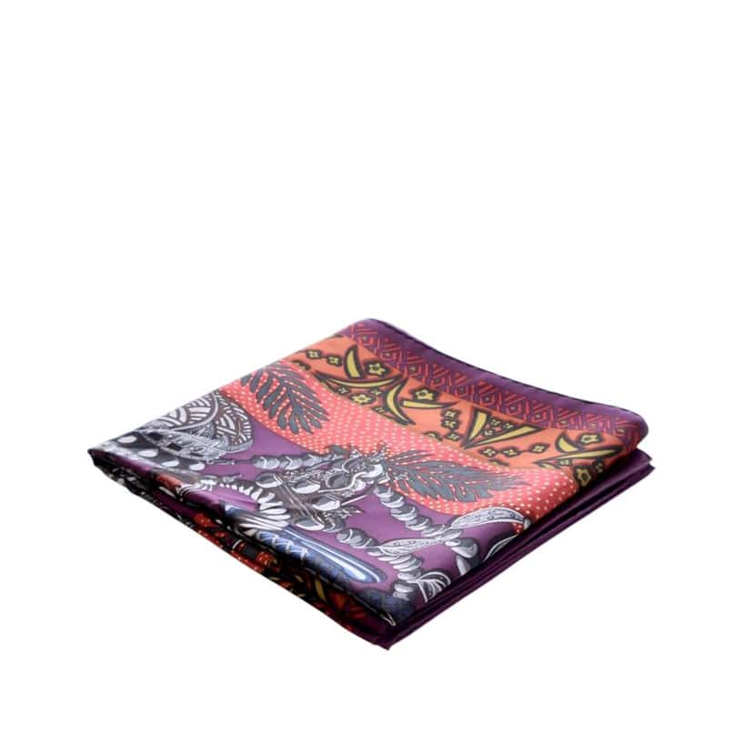 Hermès Zenobie Reine De Palmyre Silk Scarf Purple Silk Good condition - Front View