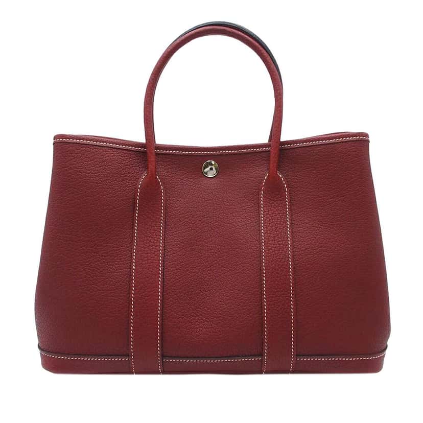 Hermès Negonda Garden Party 30 Red Leather Good condition - Front View
