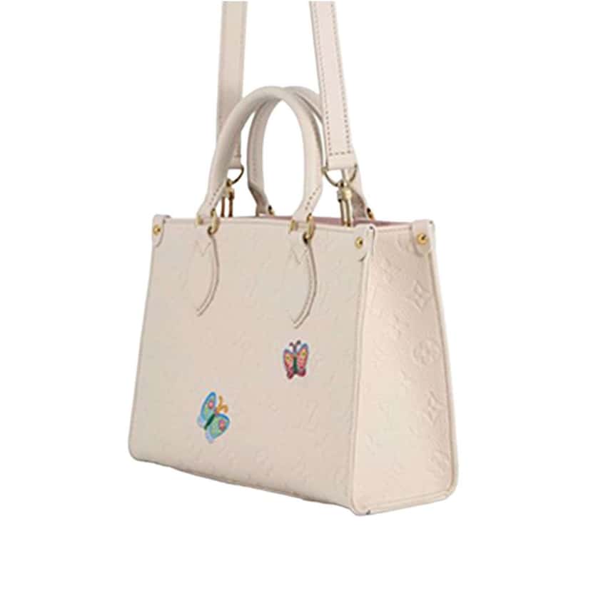 Louis Vuitton Yayoi Kusama Monogram Giant Empreinte Flower OnTheGo PM White Leather Very good condition - Back View