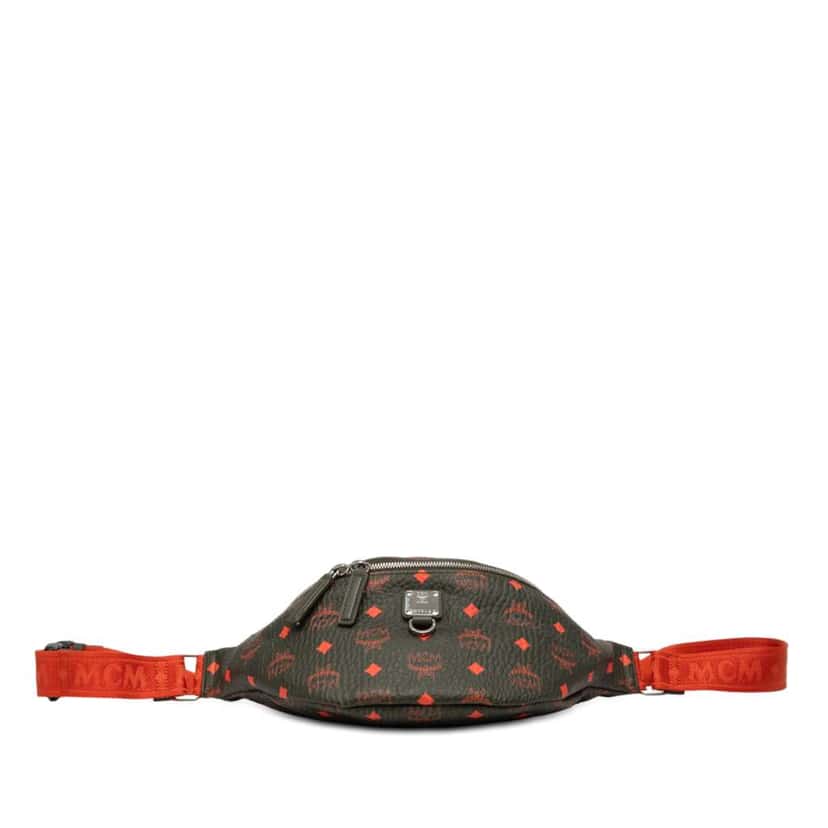 Mcm Visetos Coated Canvas Belt Bag Black Canvas Good condition - Inside View