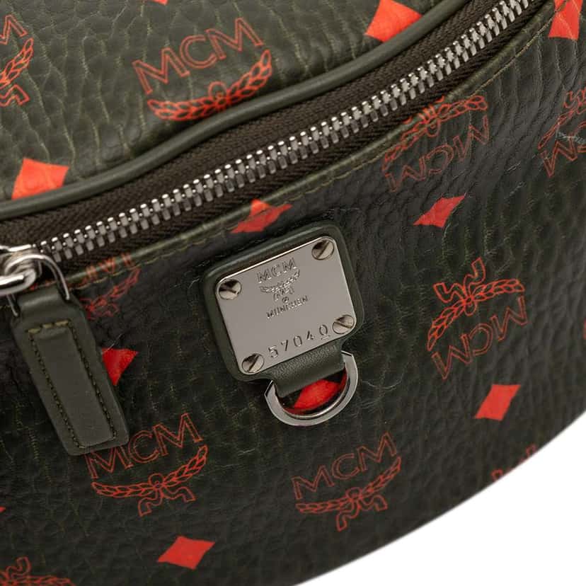Mcm Visetos Coated Canvas Belt Bag Black Canvas Good condition - Box View