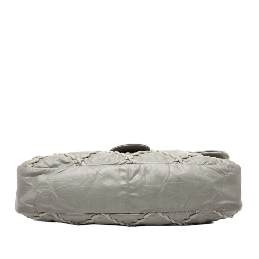 Chanel Jumbo Quilted Calfskin Ultra Stitch Flap Grey Leather Good condition - Inside View