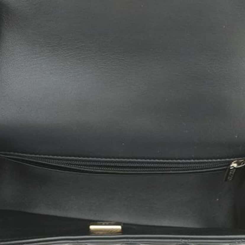 Chanel Mini Rectangular Classic Lambskin Top Handle Flap Black Leather Good condition - Model View