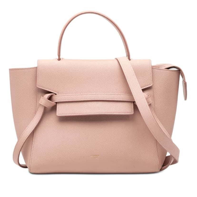 Celine Micro Grained Calfskin Belt Bag Pink Leather Good condition - Front View