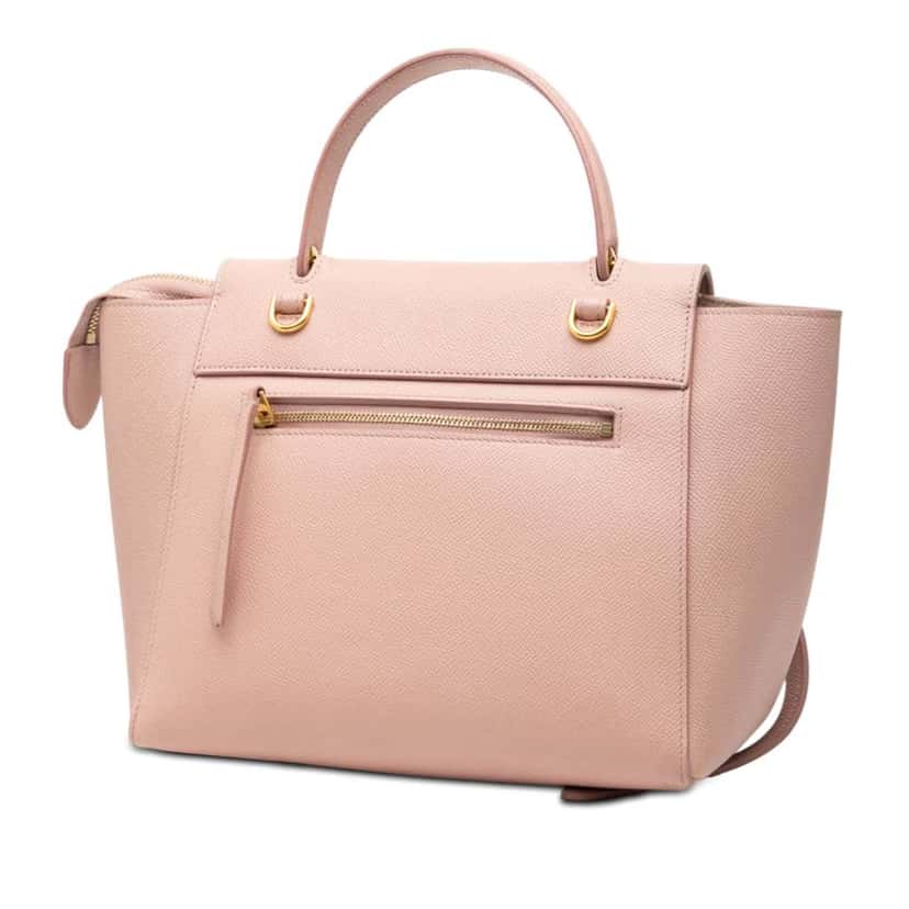 Celine Micro Grained Calfskin Belt Bag Pink Leather Good condition - Back View