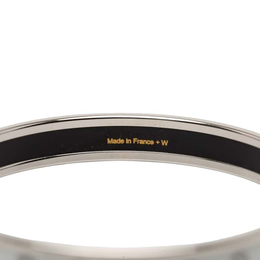 Hermès Narrow Funny Ice Cream Enamel Bangle 62 Grey Good condition - Model View