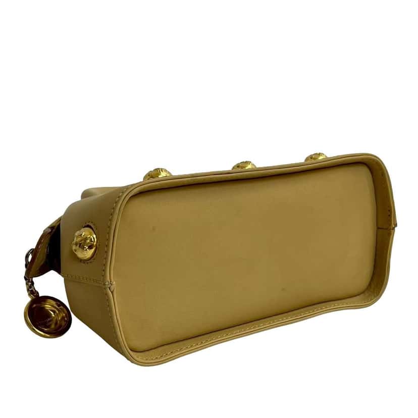 Salvatore Ferragamo Mini Studded Leather Satchel Brown Leather Good condition - Inside View