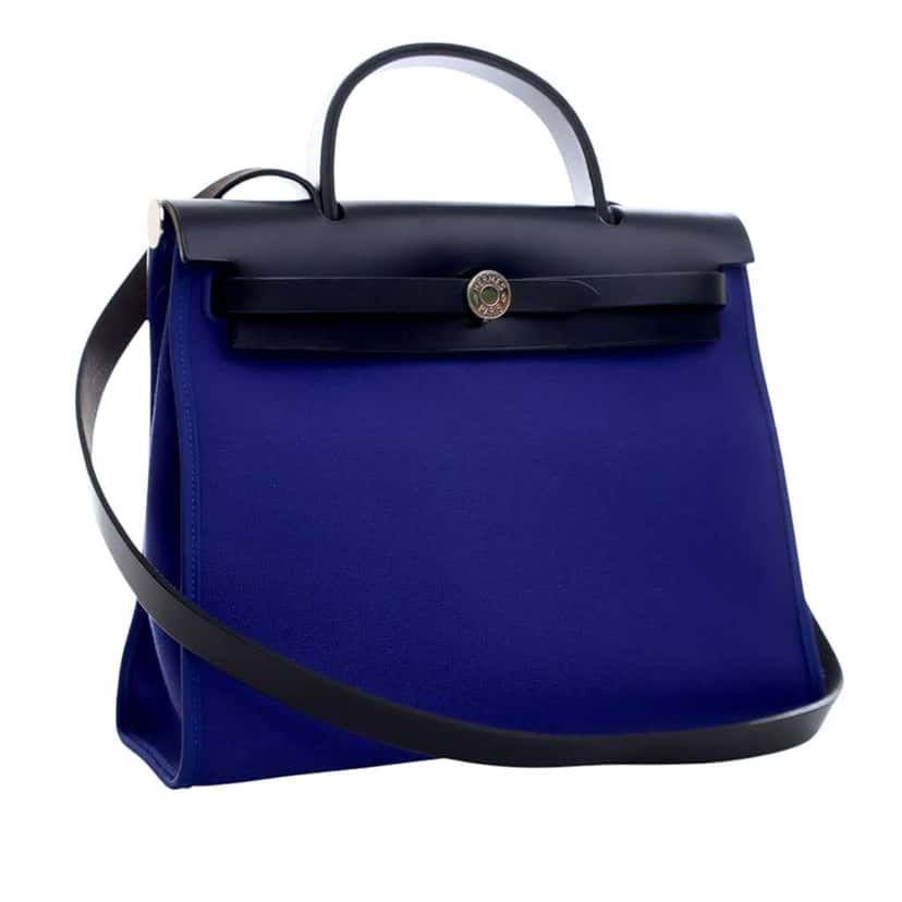 Hermès Toile Herbag Zip 31 Blue Canvas Good condition - Inside View