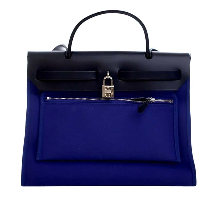 Hermès Toile Herbag Zip 31 Blue Canvas Good condition - Model View