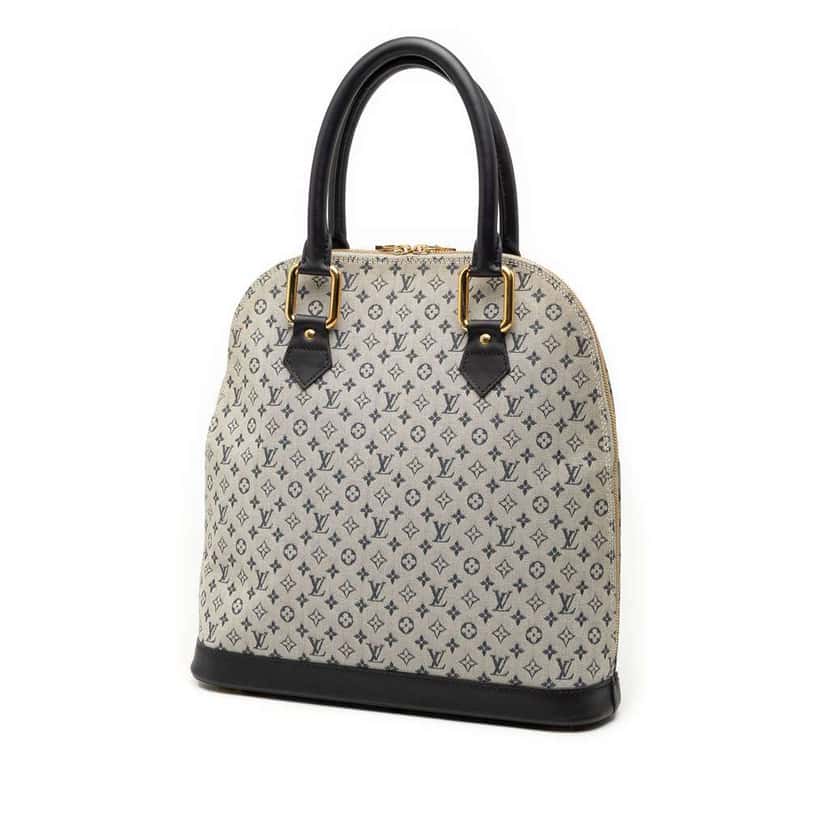 Louis Vuitton Monogram Mini Lin Alma Haut Grey Canvas Good condition - Back View