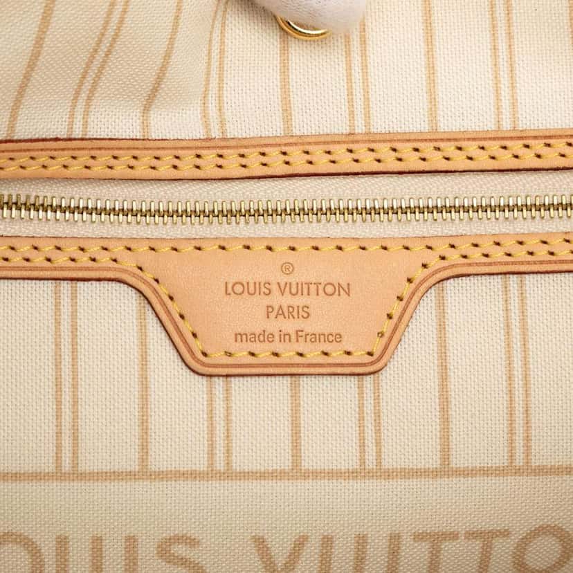 Louis Vuitton Damier Azur Neverfull MM White Very good condition - Box View