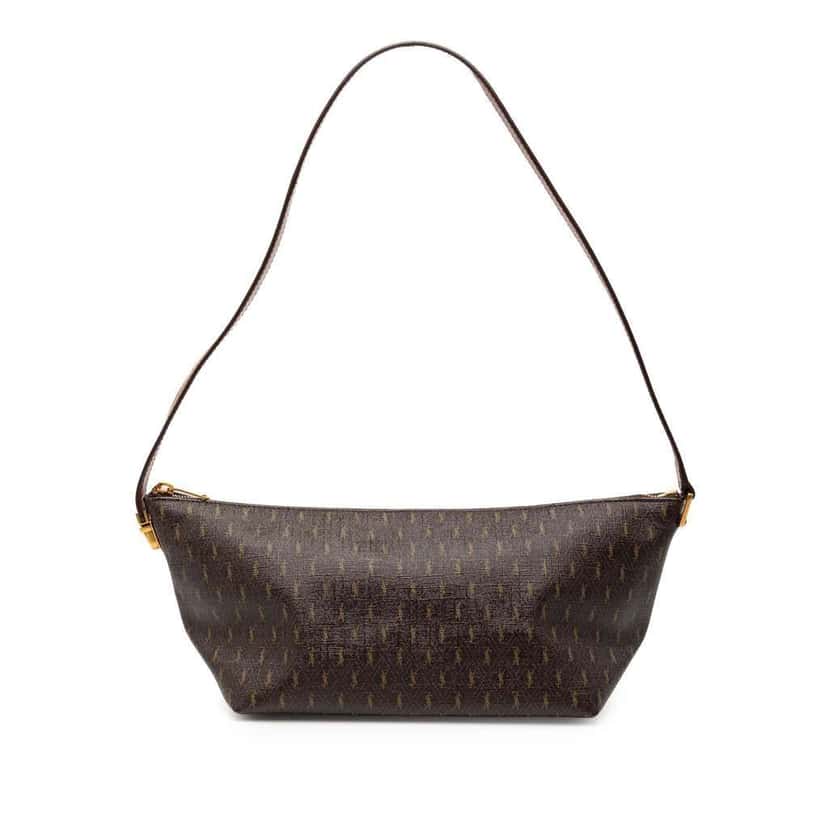 Saint Laurent Coated Canvas Le Monogramme Shoulder Bag Brown Canvas Very good condition - Front View