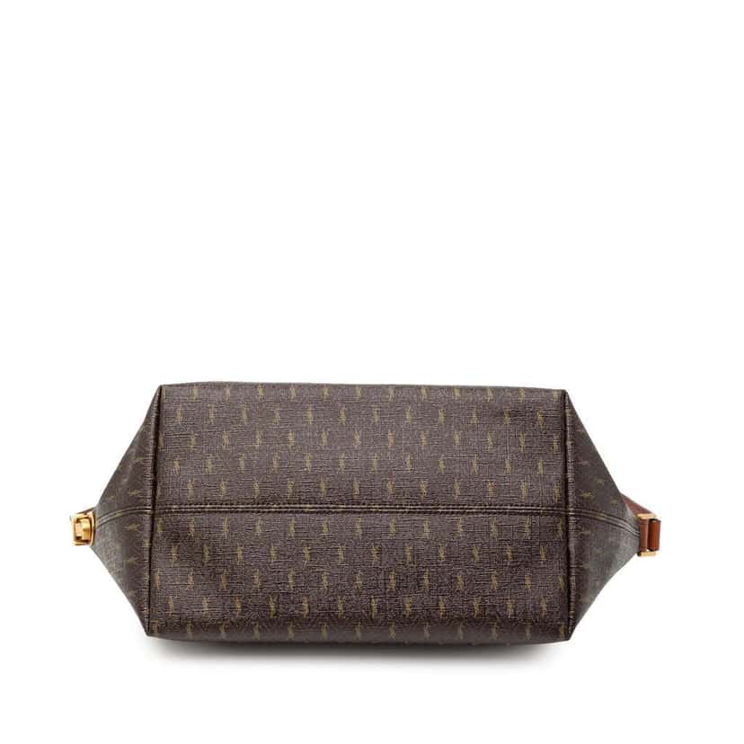 Saint Laurent Coated Canvas Le Monogramme Shoulder Bag Brown Canvas Very good condition - Inside View