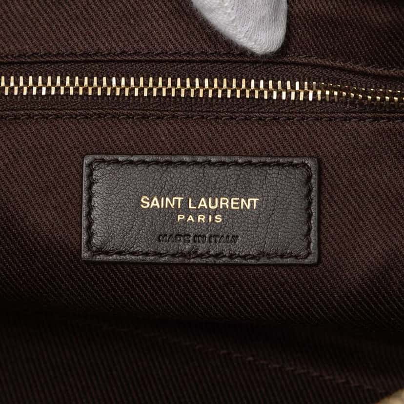 Saint Laurent Coated Canvas Le Monogramme Shoulder Bag Brown Canvas Very good condition - Box View