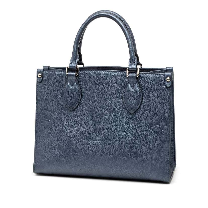 Louis Vuitton Metallic Monogram Giant Empreinte Onthego PM Blue Leather Very good condition - Back View