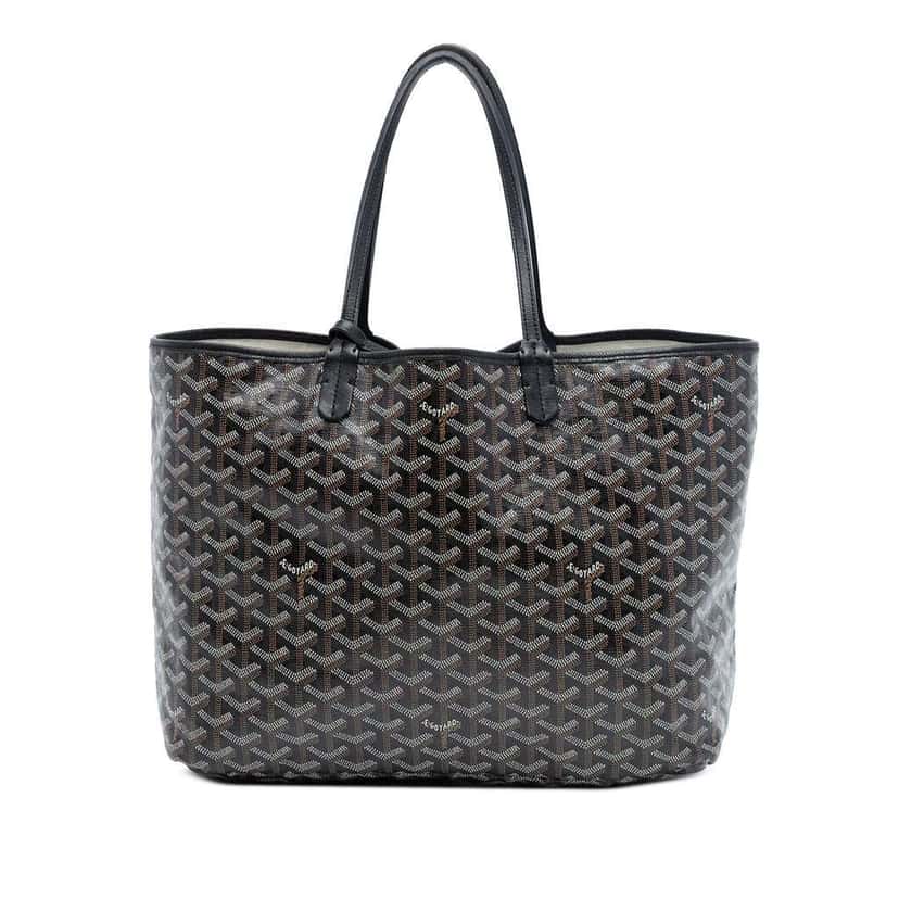 Goyard Goyardine Saint Louis PM Black Canvas Good condition - Front View
