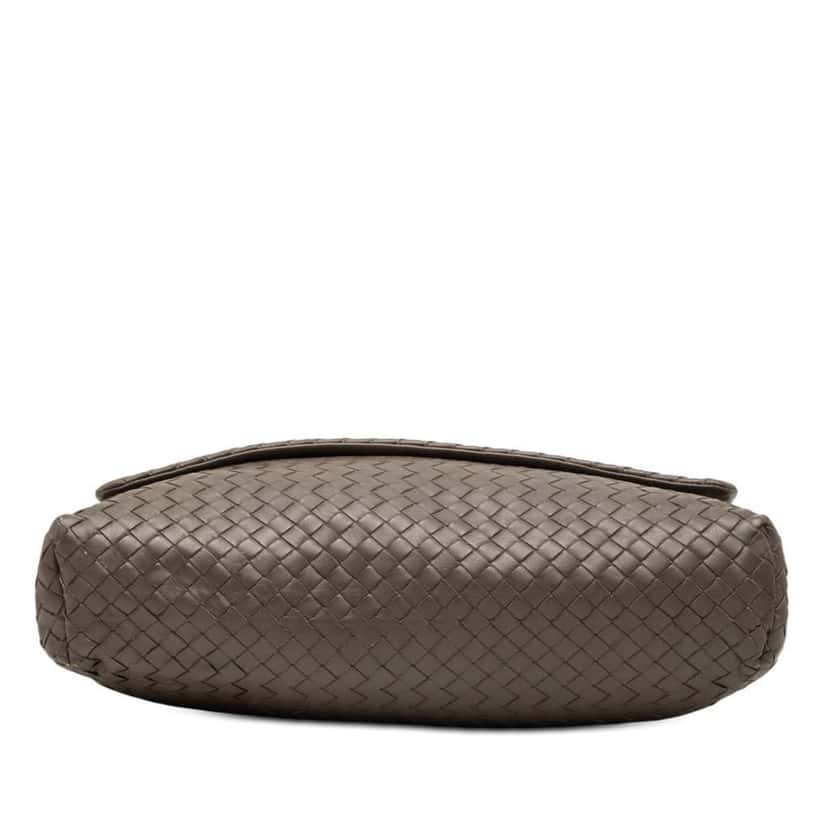Bottega Veneta Nappa Intrecciato Messenger Bag Brown Leather Good condition - Inside View
