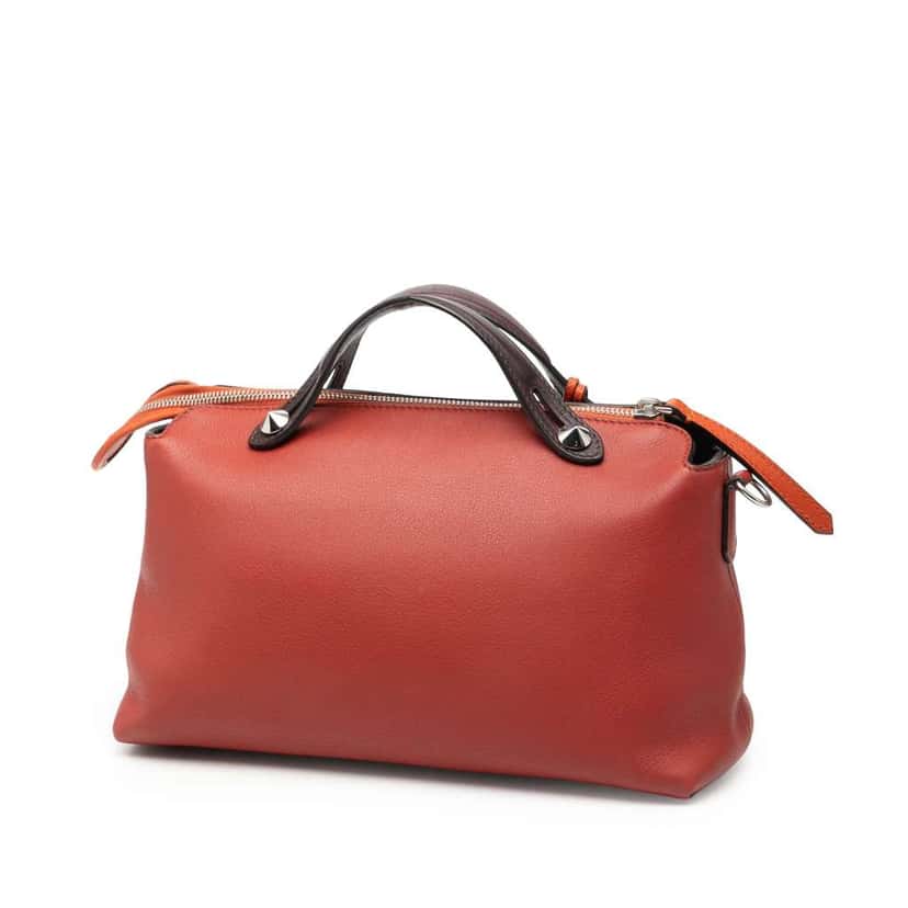 Fendi Medium Bicolor Leather By The Way Satchel Red Leather Very good condition - Back View