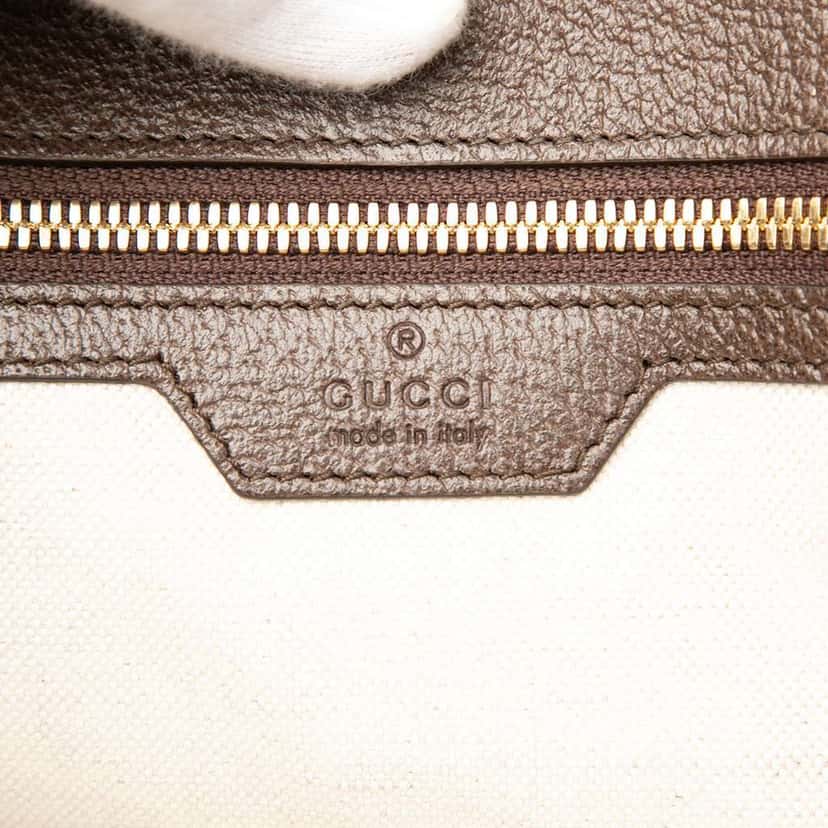 Gucci Medium GG Supreme 100 Centum Anniversary Calfskin Retro Interlocking G Tote Brown Canvas Very good condition - Box View