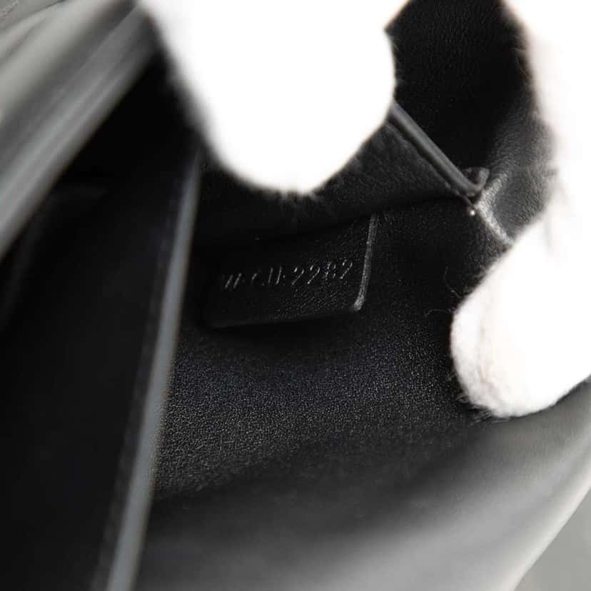 Celine Matelasse Goatskin Monochrome Chain Shoulder Bag Black Leather Very good condition - Box View