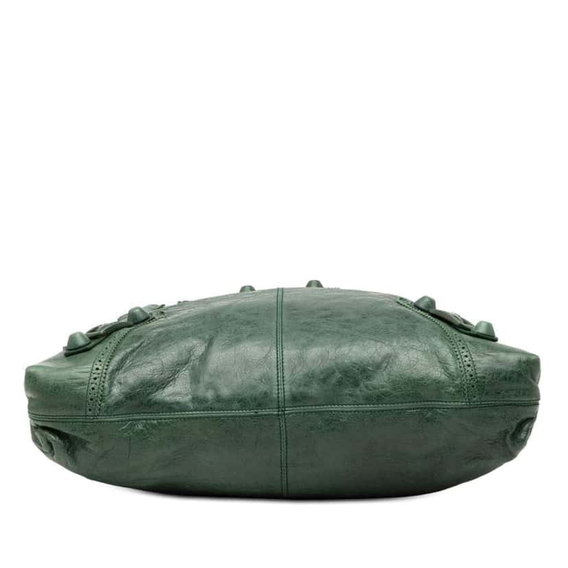 Balenciaga Lambskin Motocross Midday Giant Brogues Green Leather Good condition - Inside View