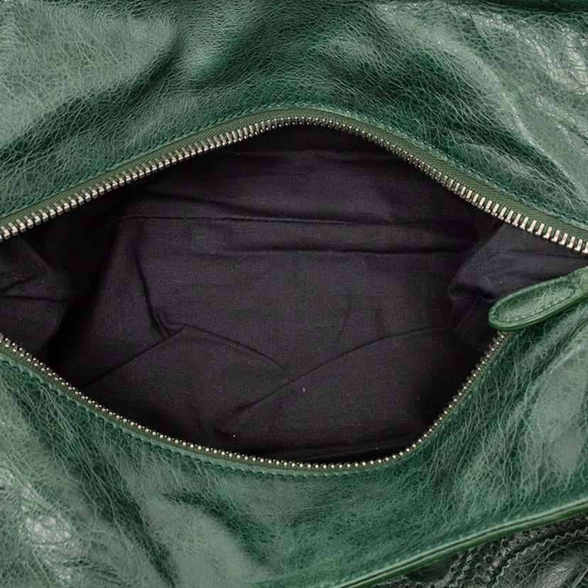 Balenciaga Lambskin Motocross Midday Giant Brogues Green Leather Good condition - Model View