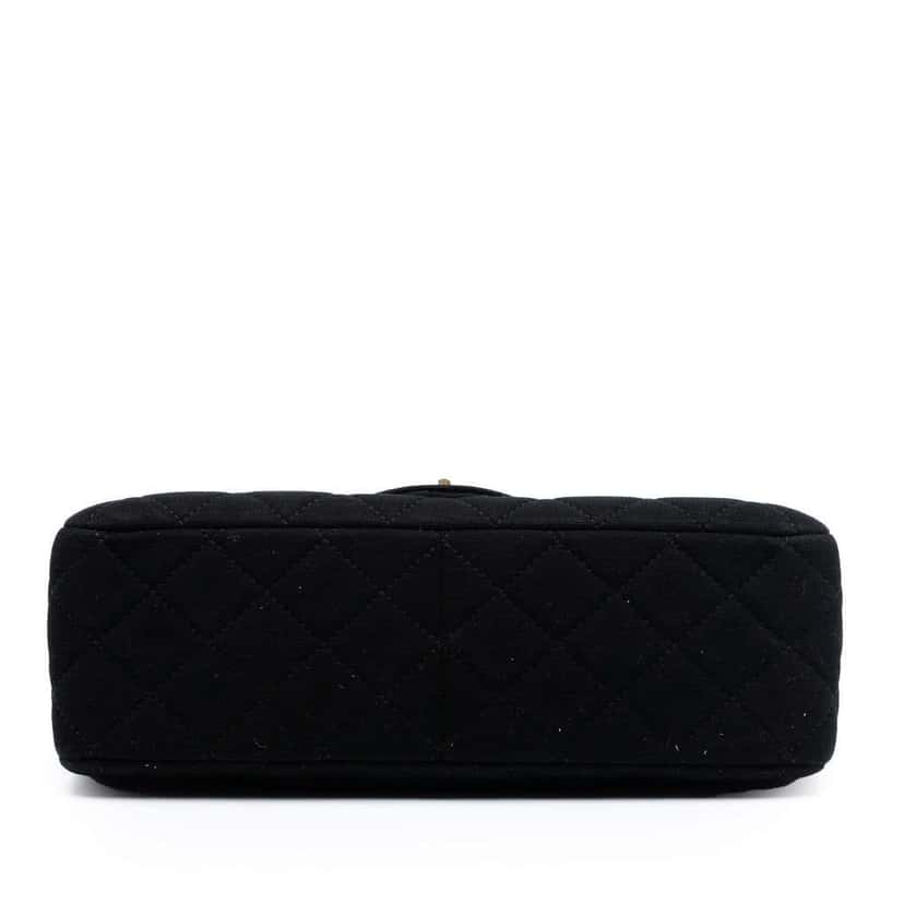 Chanel Reissue 2.55 Quilted Jersey Double Flap 227 Black Cotton Very good condition - Inside View