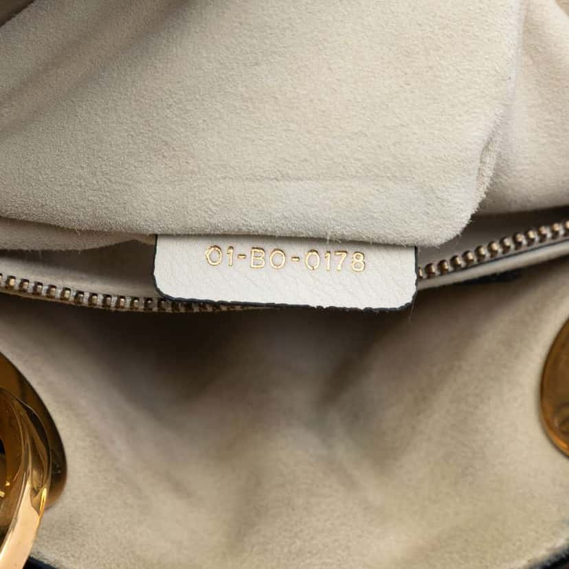 Dior Medium Lambskin Cannage Studded Supple Lady Dior White Leather Very good condition - Box View